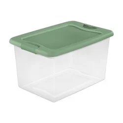 Sterilite Storage Bin with Latching Lid - Green