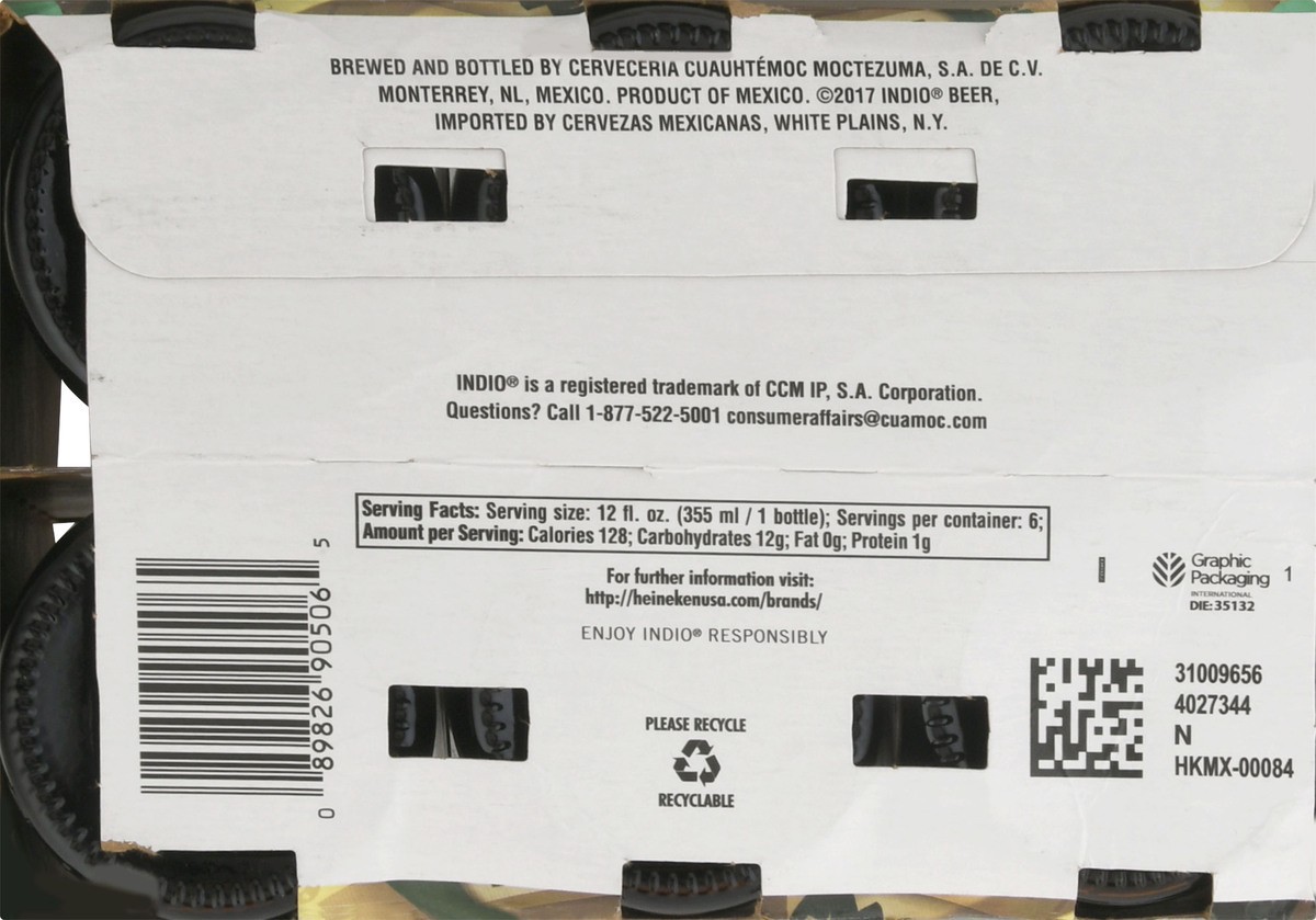 slide 2 of 9, Indio 6 Pack Beer 6 ea, 12 oz