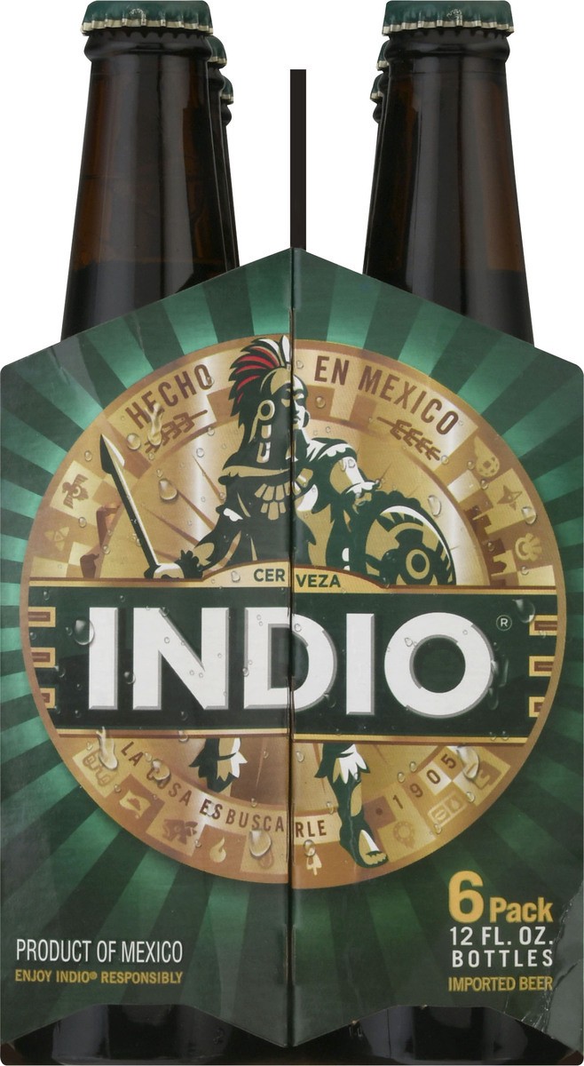 slide 6 of 9, Indio 6 Pack Beer 6 ea, 12 oz