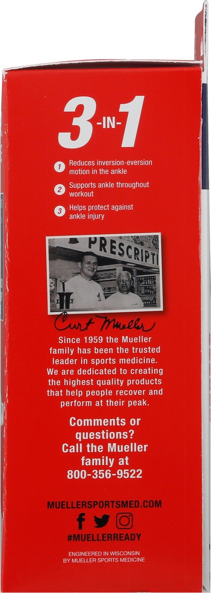 slide 11 of 11, Mueller 4-Way Ankle Support with Removable Strap M/L, 1 ct