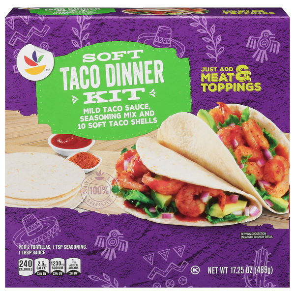 slide 1 of 1, Giant Soft Taco Dinner Kit - 10 ct, 10 ct; 17.25 oz