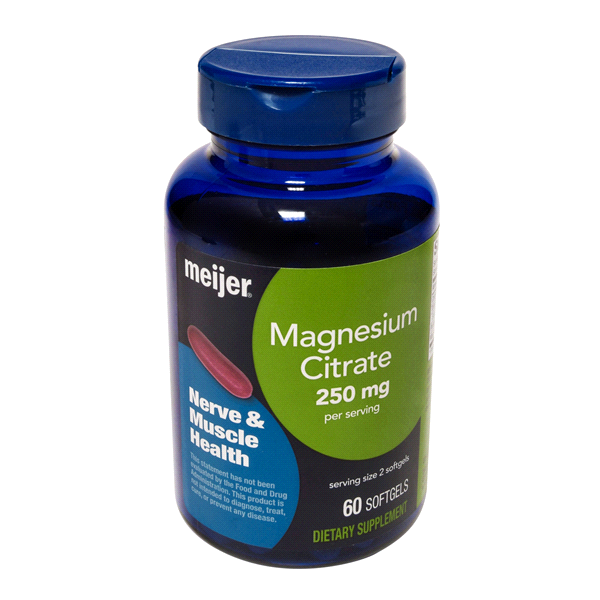 slide 1 of 1, Meijer Magnesium Citrate Softgels, 60 ct