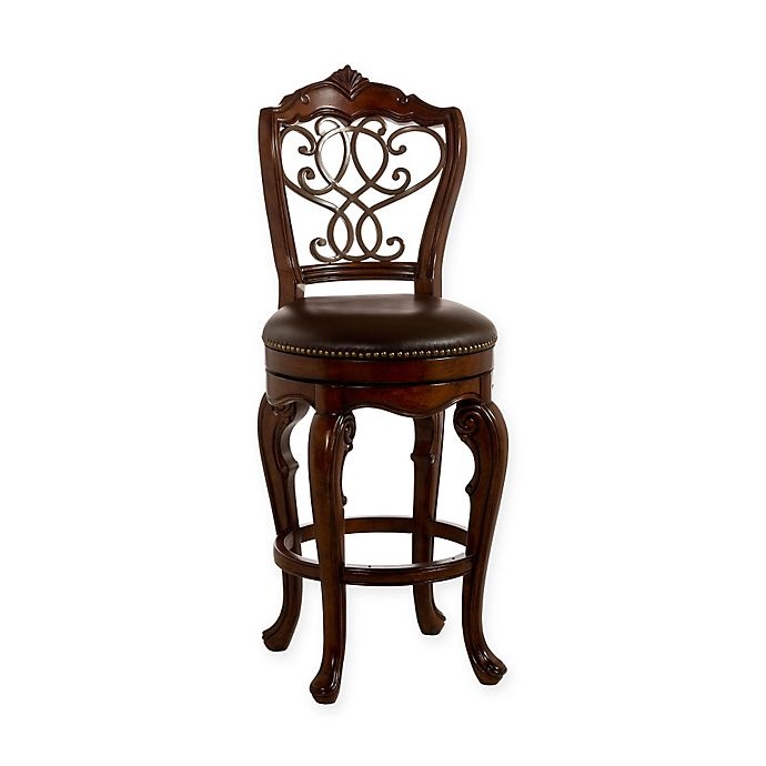 slide 1 of 3, Hillsdale Burrell Wood Swivel Counter Stool - Cherry, 1 ct