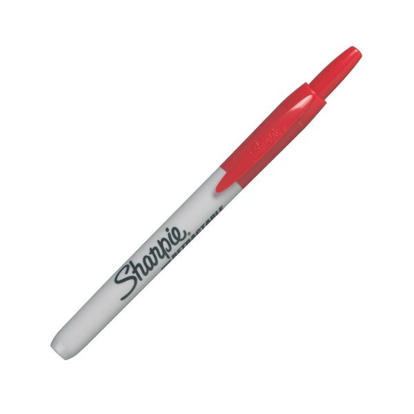 slide 1 of 2, Sharpie Retractable Permanent Marker, Red, 1 ct