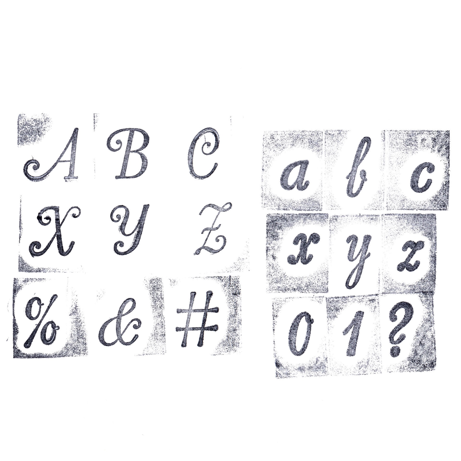 slide 3 of 4, Script Alphabet & Numbers Wood Stamp Set By Recollections, 0.96 in x 0.6 in x 1 in