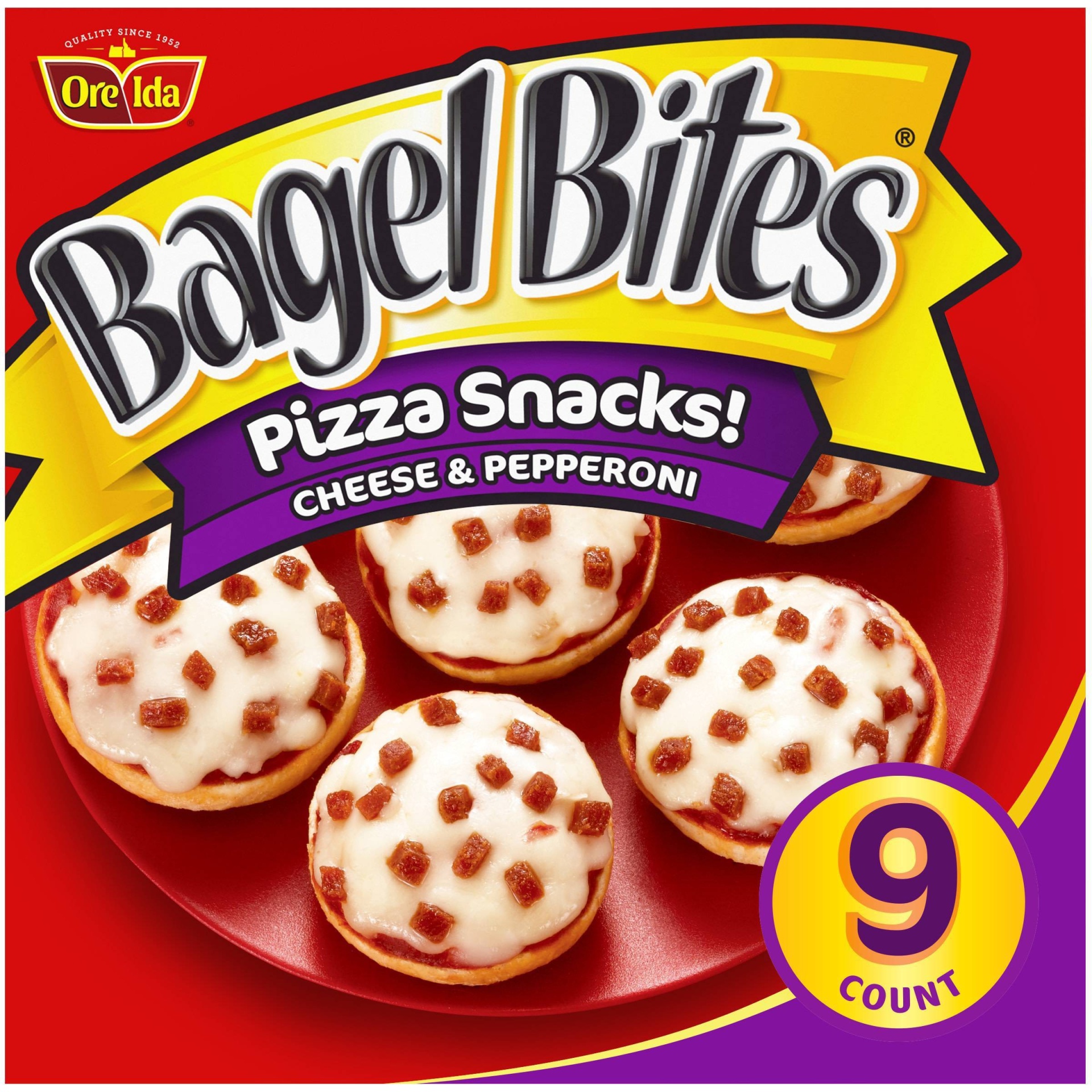 slide 1 of 13, Bagel Bites Cheese & Pepperoni Mini Pizzael Frozen Snacks, 7 oz; 9 ct