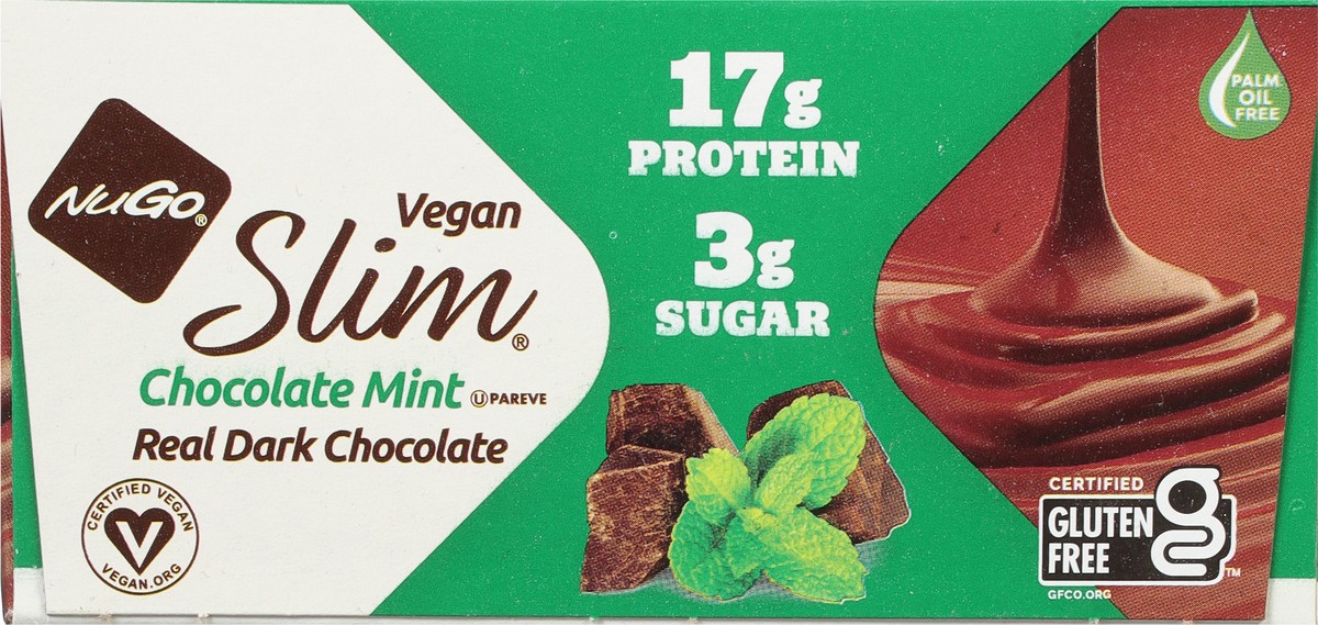 slide 4 of 9, NuGo Slim Vegan Chocolate Mint Protein Bar 12 - 1.59 oz Bars, 12 ct