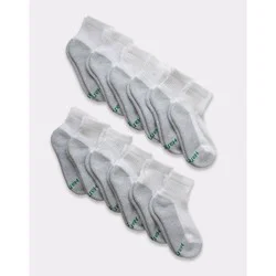 Hanes Boys' Cushion Ankle Socks Large Super Value Pack 12 ea