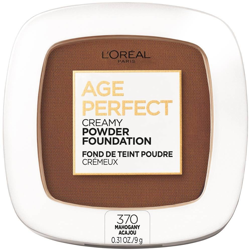 slide 1 of 1, L'Oréal Age Perfect Creamy Powder Foundation With Minerals, Mahogany, 0.31 oz