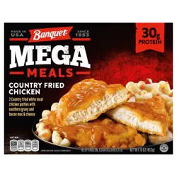 Banquet Mega Meals Country Fried Chicken, Frozen Meal, 16 oz.