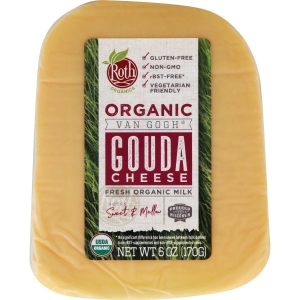 slide 1 of 1, Roth Cheese Organic Van Gogh Gouda Cheese, 6 oz