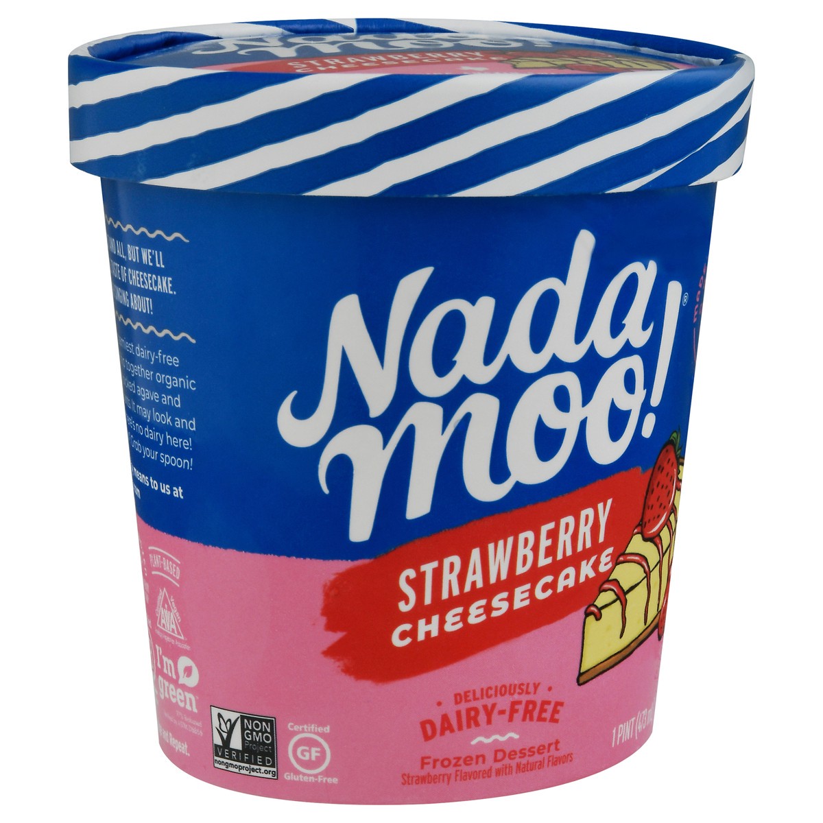 slide 2 of 11, NadaMoo Strawberry Cheesecake Dairy Free Frozen Dessert, 1 pint