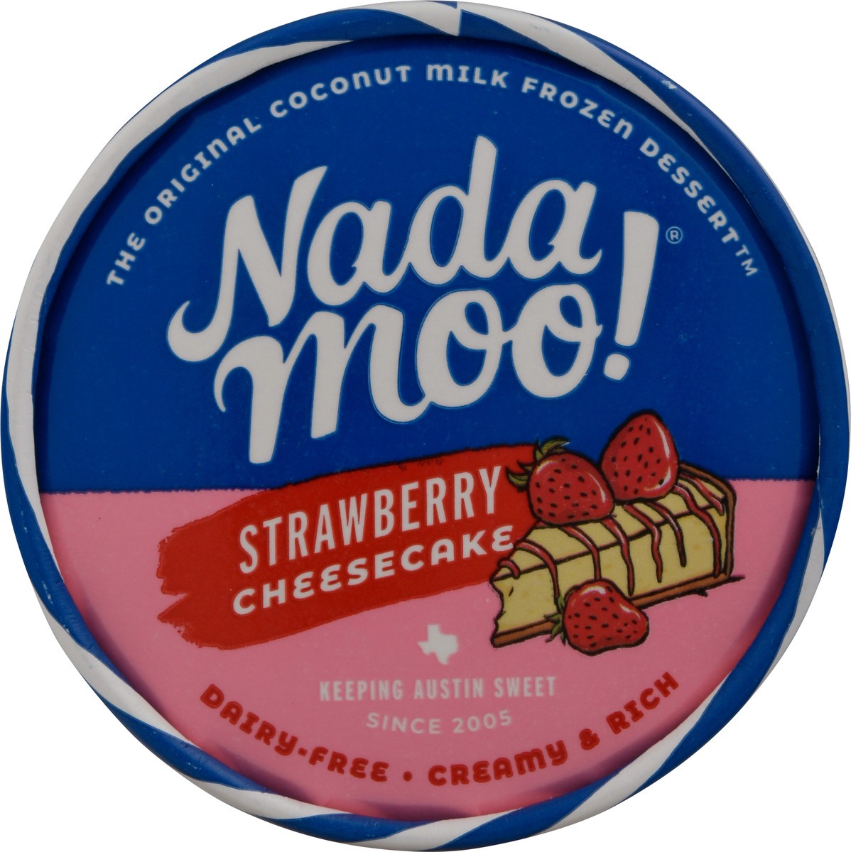slide 6 of 11, NadaMoo Strawberry Cheesecake Dairy Free Frozen Dessert, 1 pint