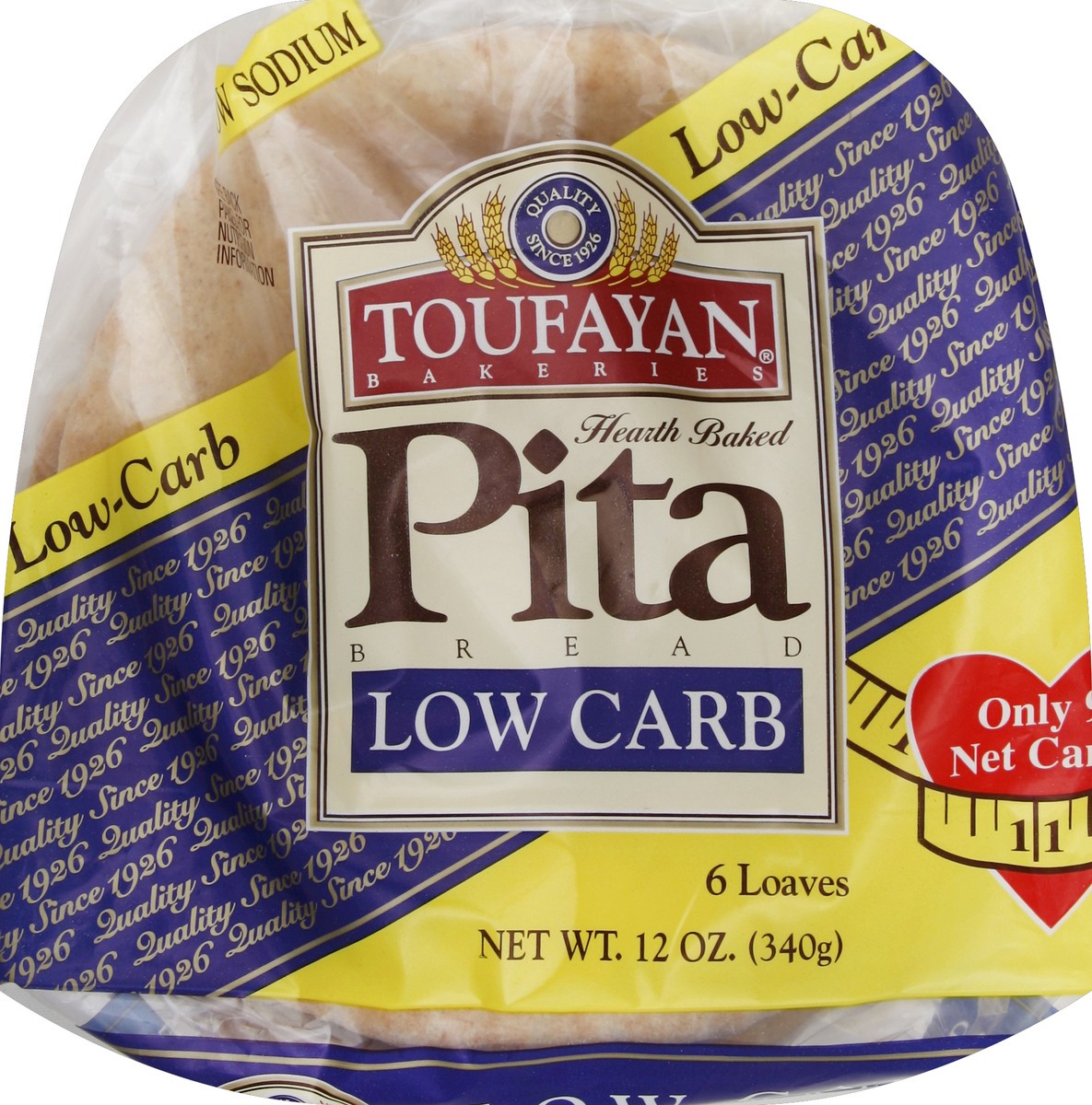 slide 3 of 5, Toufayan Pita Bread 6 ea, 6 ct