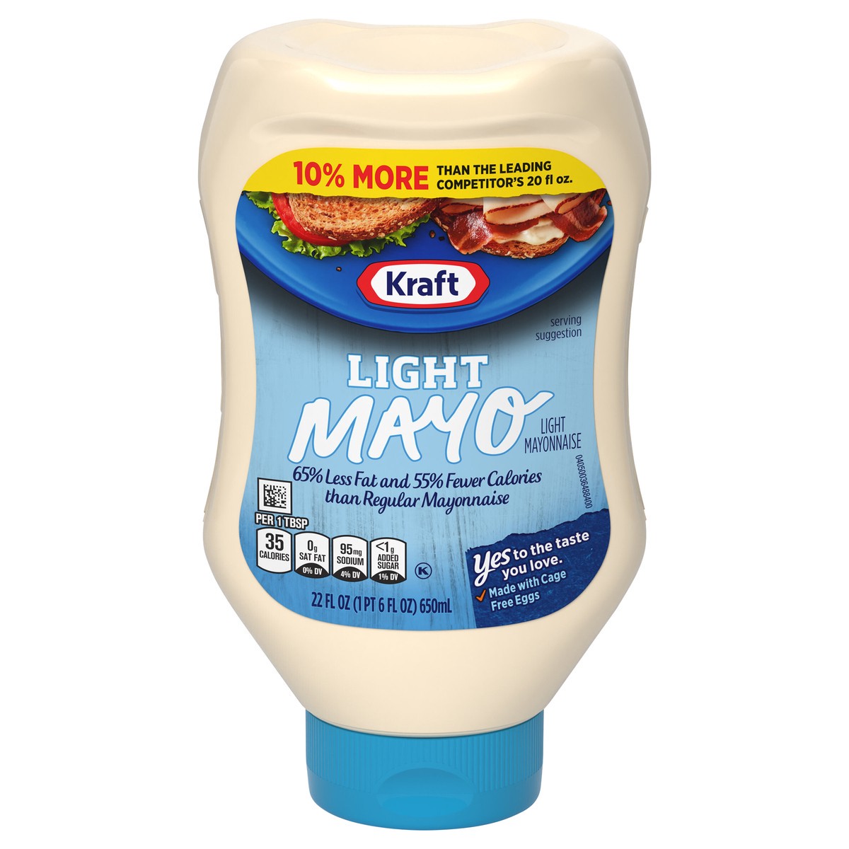 slide 1 of 13, Kraft Light Mayonnaise, 22 fl oz Bottle, 22 fl oz