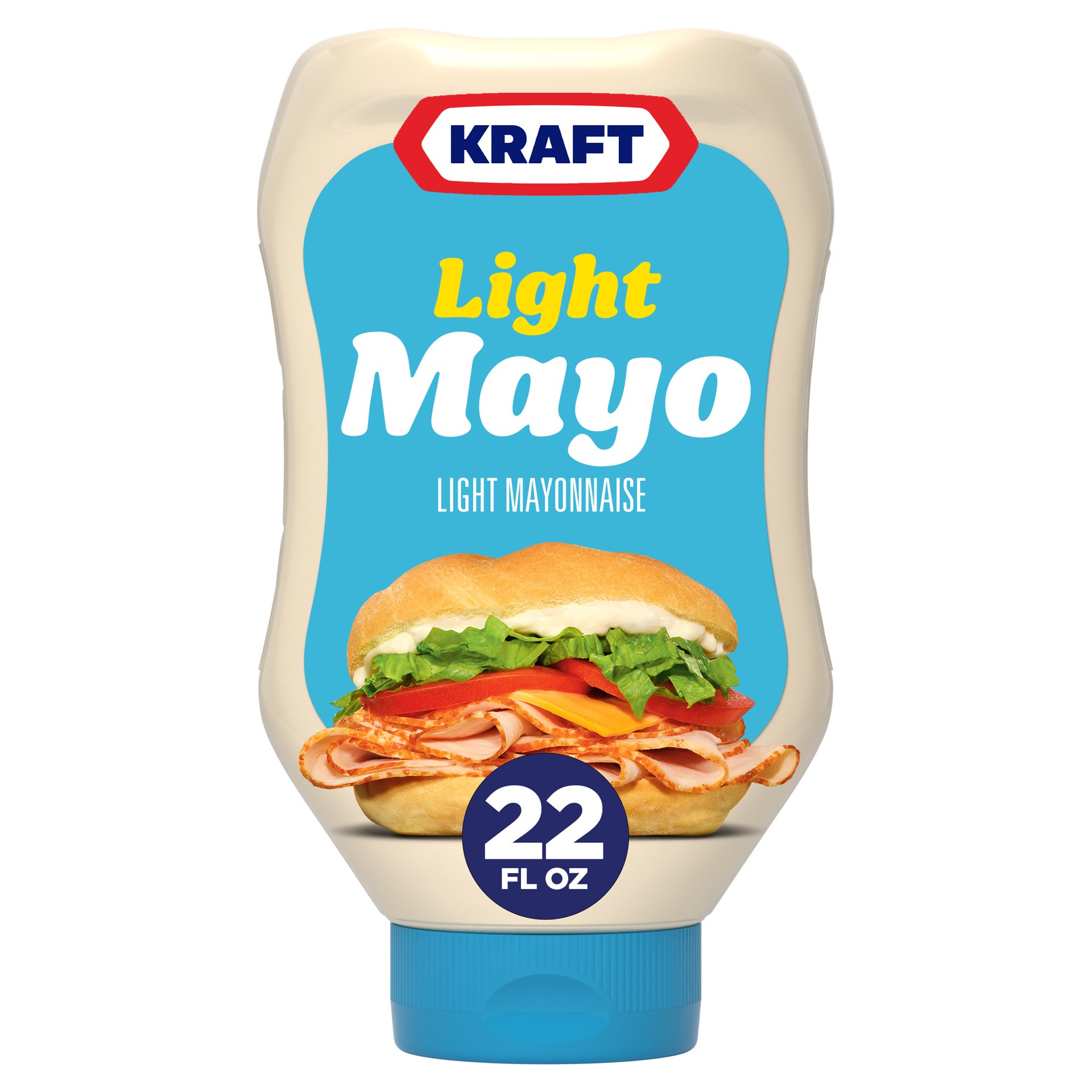 slide 1 of 13, Kraft Light Mayo with 1/2 the Fat & Calories of Regular Mayonnaise, 22 fl oz Bottle, 22 fl oz