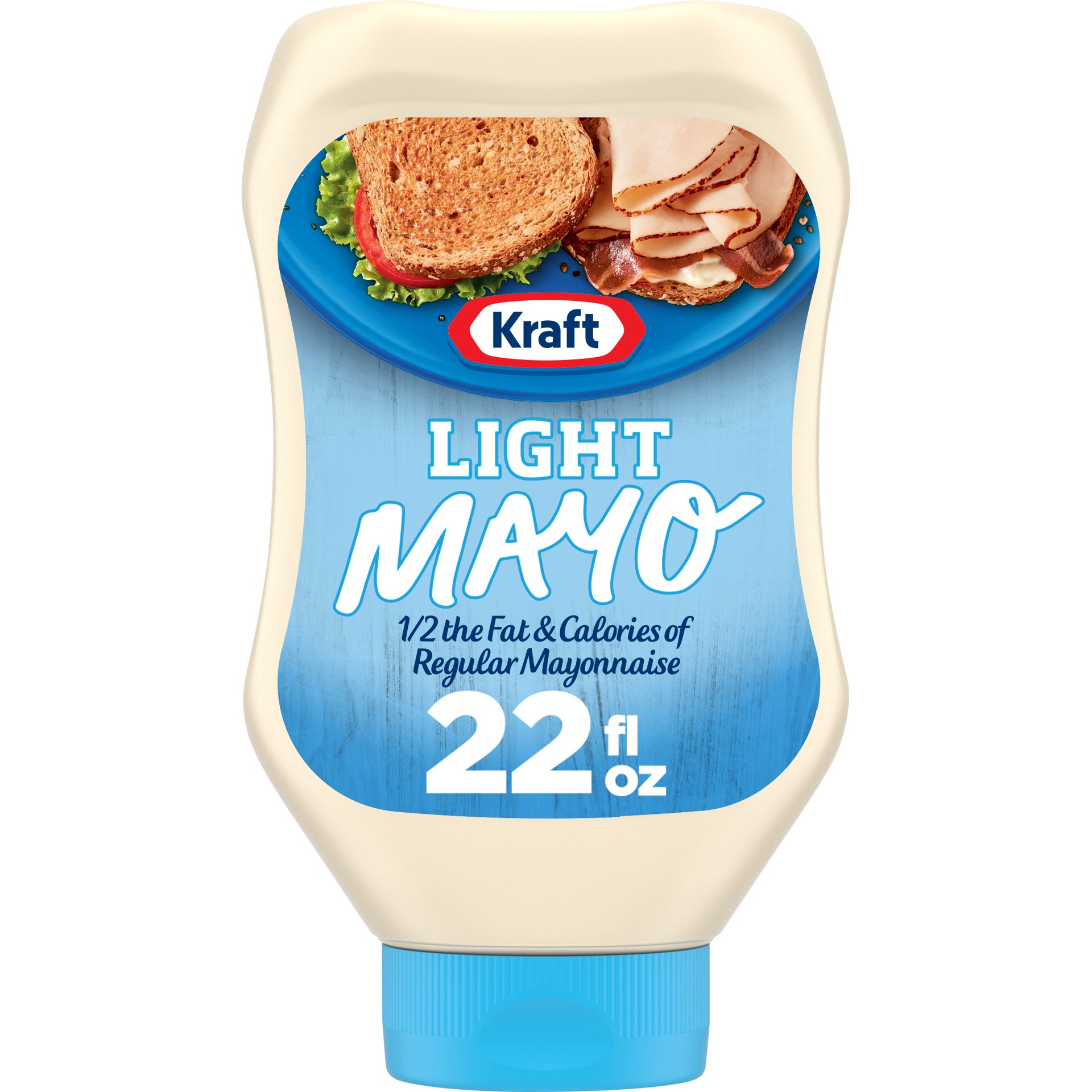 slide 1 of 13, Kraft Light Mayo with 1/2 the Fat & Calories of Regular Mayonnaise, 22 fl oz Bottle, 22 fl oz