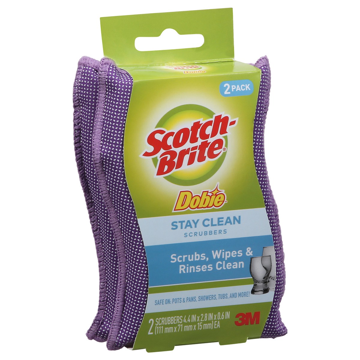 slide 9 of 9, Scotch-Brite Stay Clean Scrubbers 2 ea, 2 ct