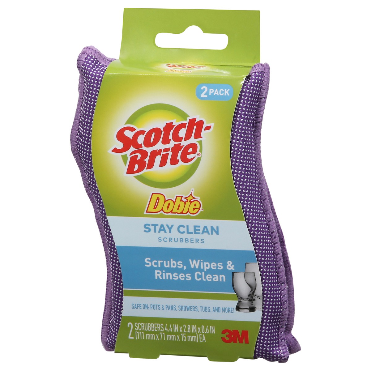 slide 3 of 9, Scotch-Brite Stay Clean Scrubbers 2 ea, 2 ct