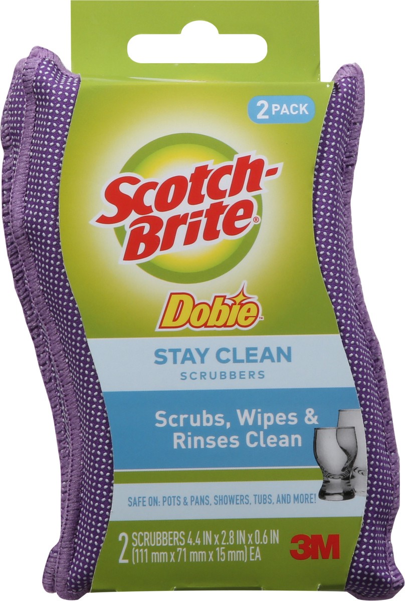 slide 8 of 9, Scotch-Brite Stay Clean Scrubbers 2 ea, 2 ct