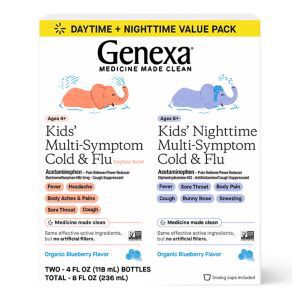 slide 1 of 1, Genexa Kids' Daytime & Nighttime Multi-Symptom, 8 oz