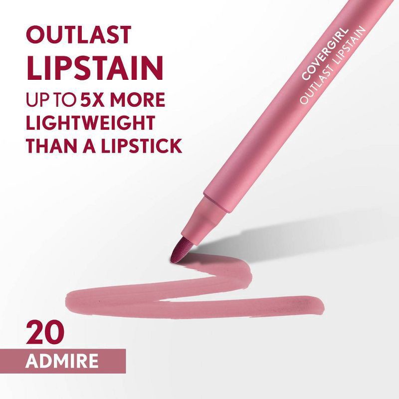slide 6 of 9, Covergirl Outlast Lipstain - Admire, 1 ct