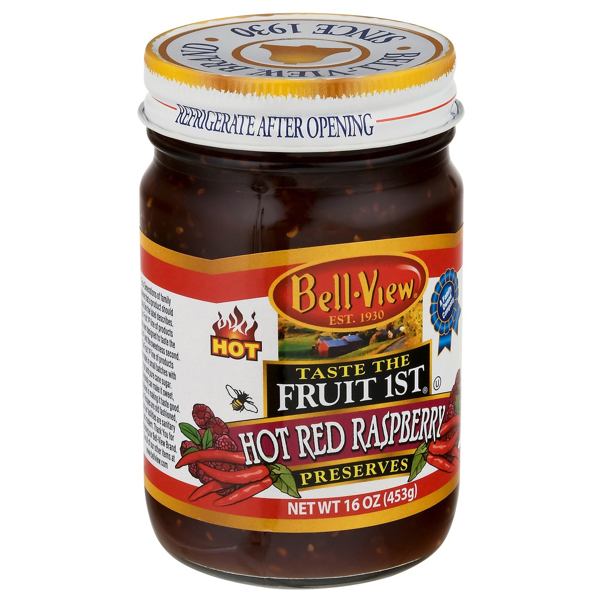 slide 7 of 13, Bell-View Taste The Fruit 1st Hot Red Raspberry Preserves 16 oz, 16 oz