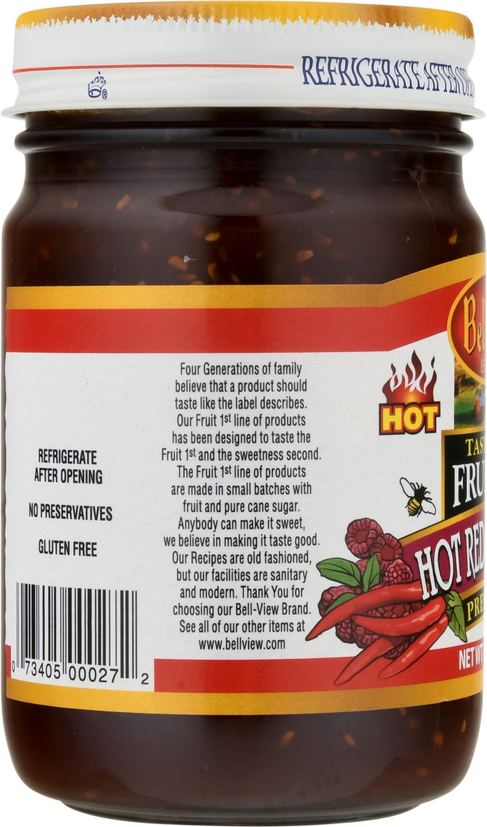 slide 12 of 13, Bell-View Taste The Fruit 1st Hot Red Raspberry Preserves 16 oz, 16 oz