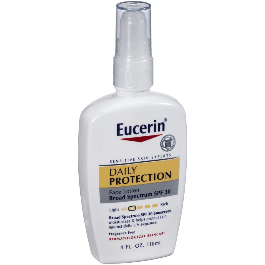 slide 7 of 7, Eucerin Daily Protection Broad Spectrum SPF 30 Sunscreen Moisturizing Face Lotion 4 fl. oz. Pump, 4 fl oz