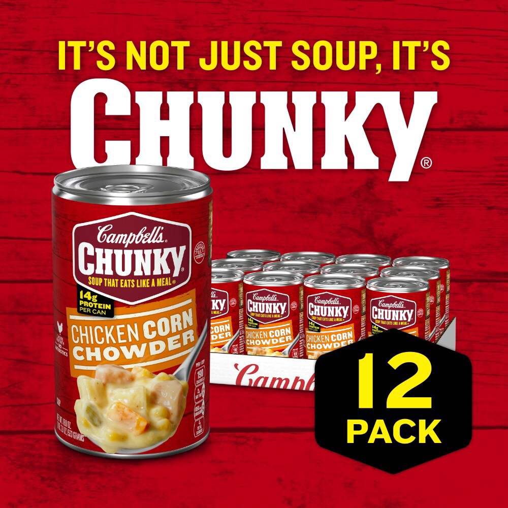 slide 2 of 2, Campbell's Chunky Chicken Corn Chowder Case Sale, 12 ct; 18.8 oz