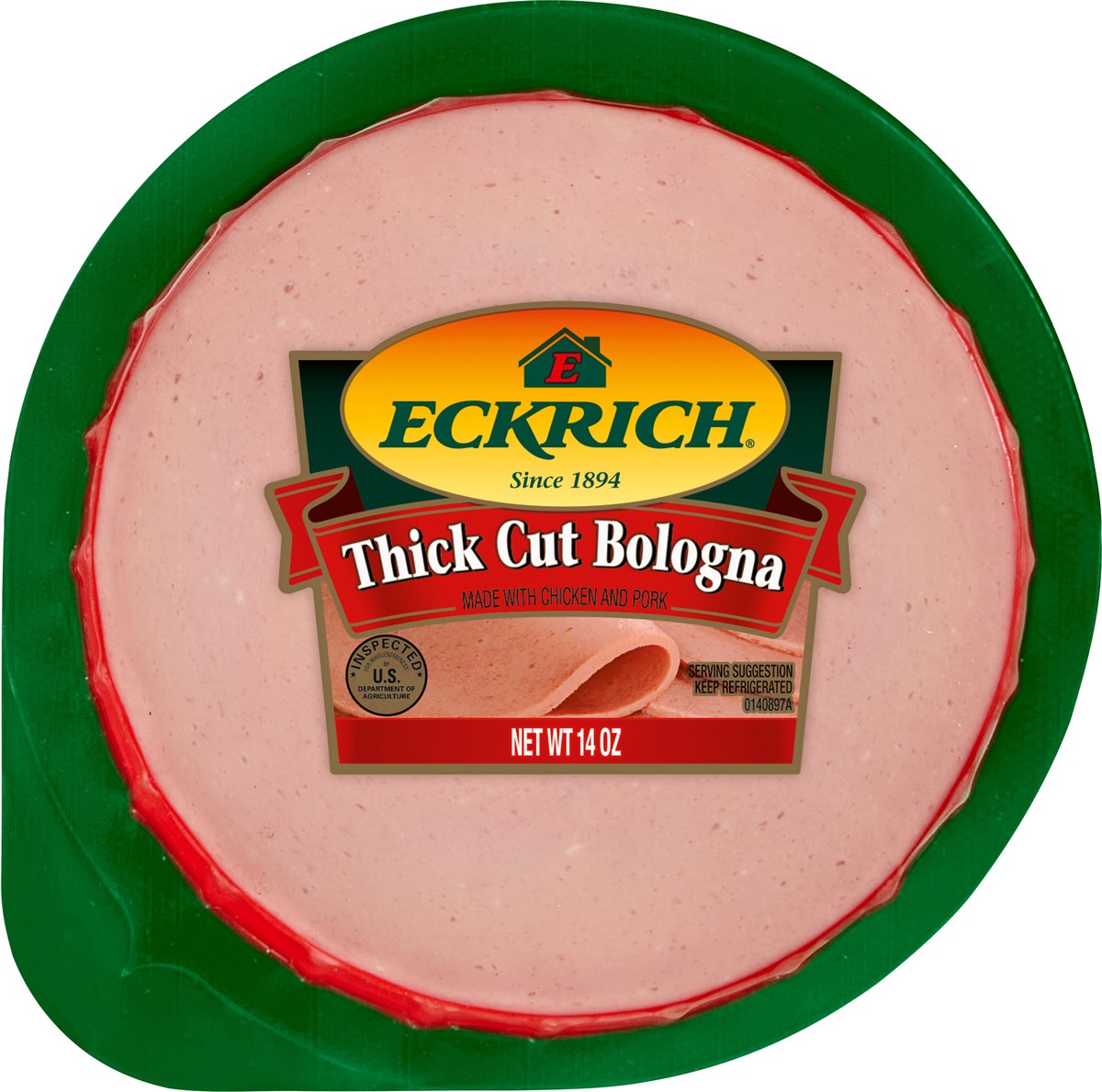 slide 8 of 13, Eckrich Thick Sliced Bologna Lunchmeat, 14 oz, 14 oz