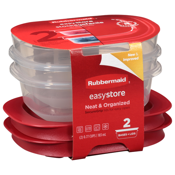 slide 1 of 1, Rubbermaid EasyStore 0.77 Cups Food Storage Container 2 Each, 2 ct