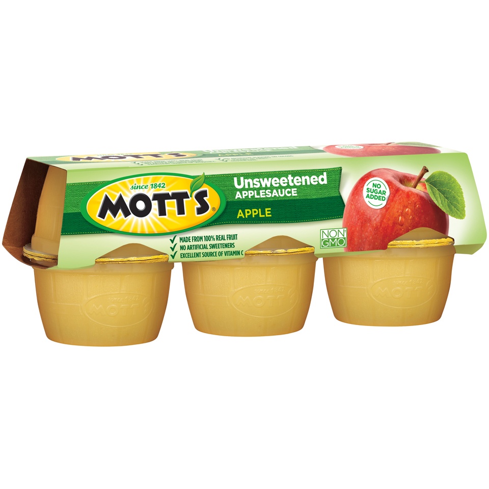 slide 2 of 4, Mott's Unsweetened Applesauce, 6 ct; 4 oz