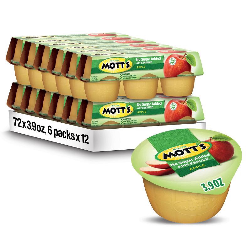 slide 4 of 15, Mott's No Sugar Added Natural Applesauce, 6 ct; 4 oz