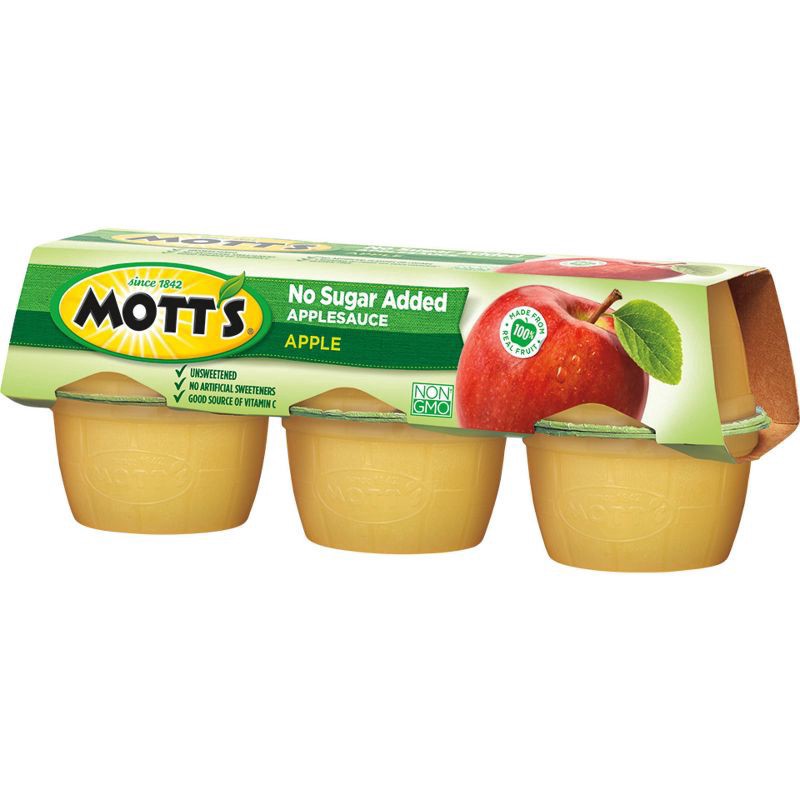 slide 10 of 15, Mott's No Sugar Added Natural Applesauce, 6 ct; 4 oz