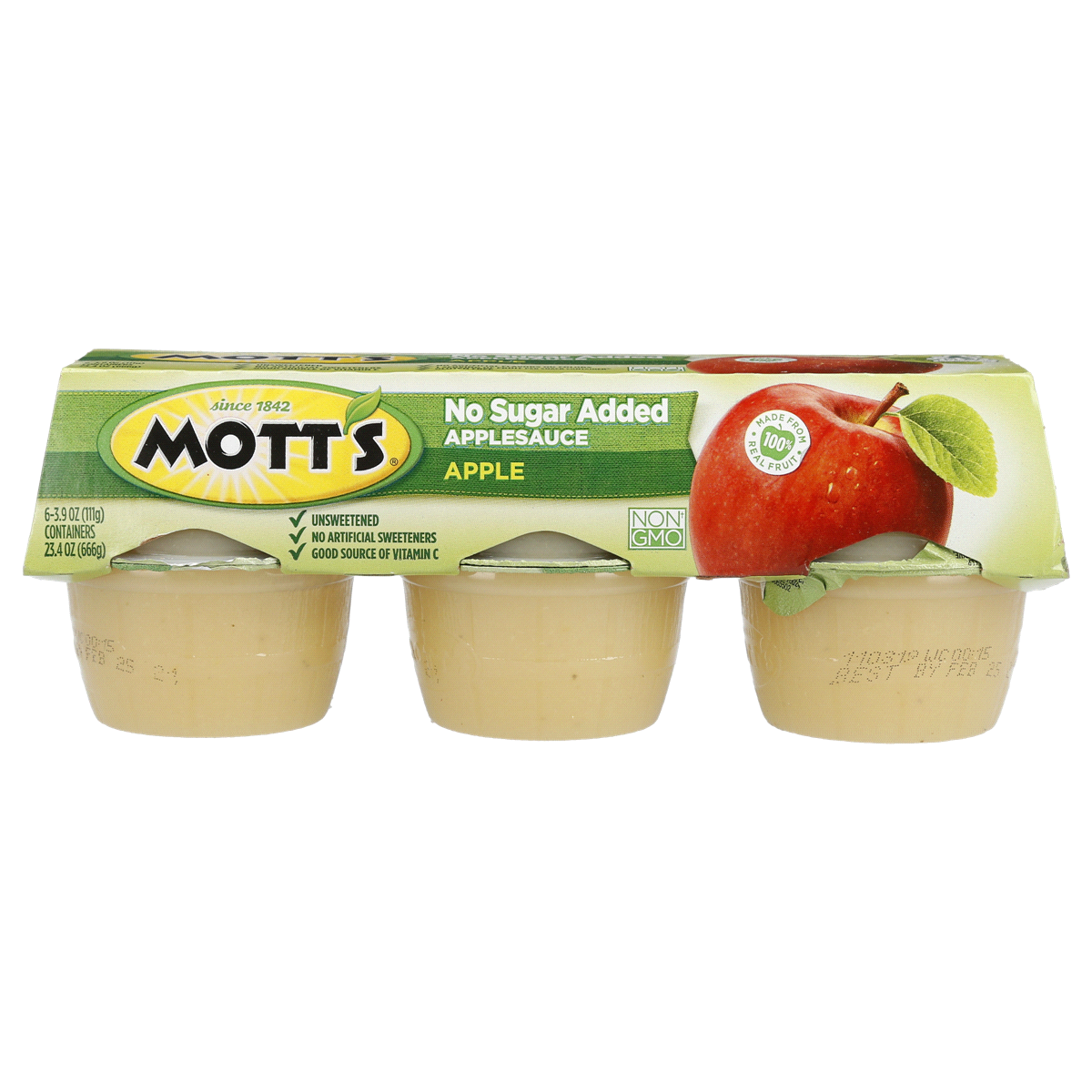 slide 1 of 4, Mott's Unsweetened Applesauce, 6 ct; 4 oz