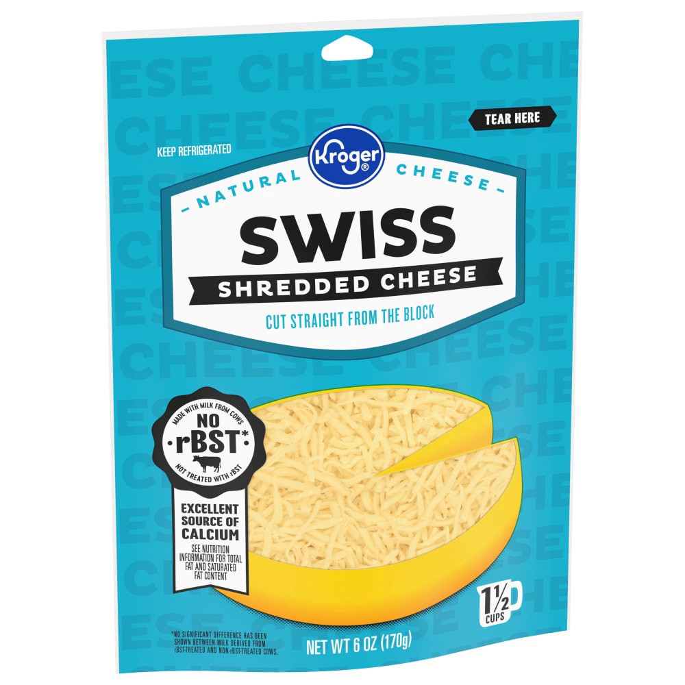 slide 3 of 3, Kroger Finely Shredded Swiss Cheese, 6 oz