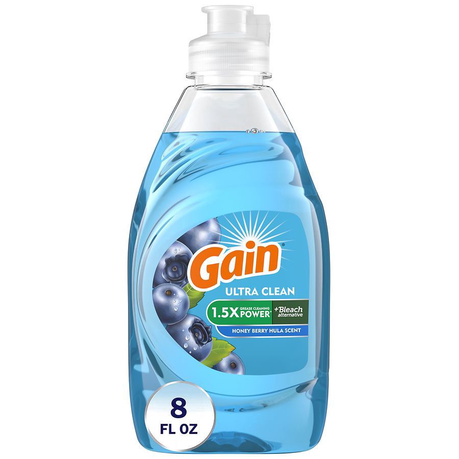 slide 1 of 5, Gain Honey Berry Hula Scent Dishwashing Liquid 8 fl oz, 8 fl oz