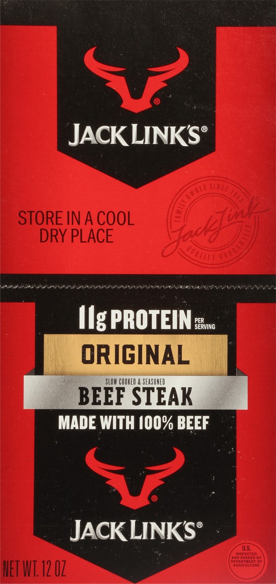 slide 12 of 12, Jack Link's Original Beef Steak 12 - 1 oz Packages, 12 ct