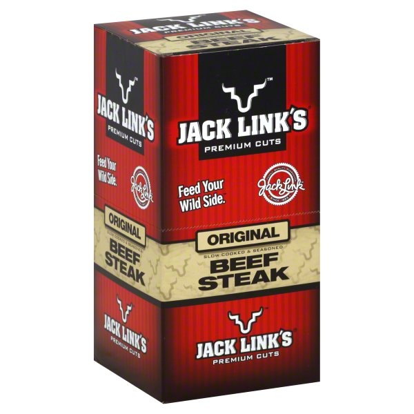 slide 1 of 1, Jack Link's Original Beef Steak 12 - 1 oz Packages, 12 ct