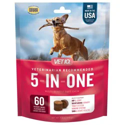 VETIQ Multi Benefit 5in1 Dog Chew 60ct