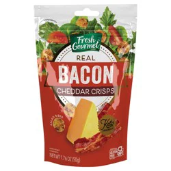 Fresh Gourmet 1.76oz Cheddar Bacon Cheese Crisp, Bag
