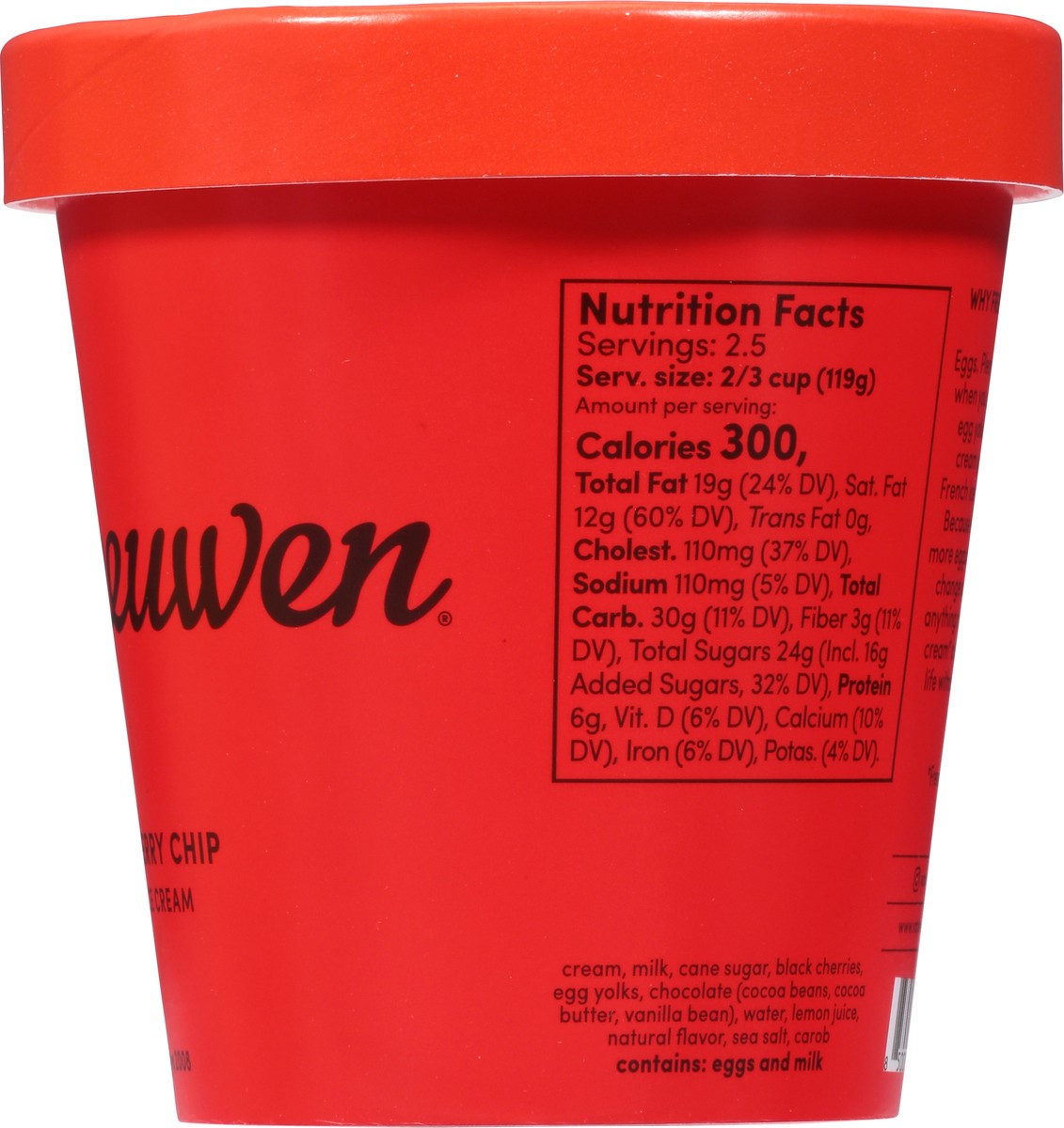 slide 3 of 9, Van Leeuwen French Black Cherry Chip Ice Cream 14 fl oz, 14 fl oz