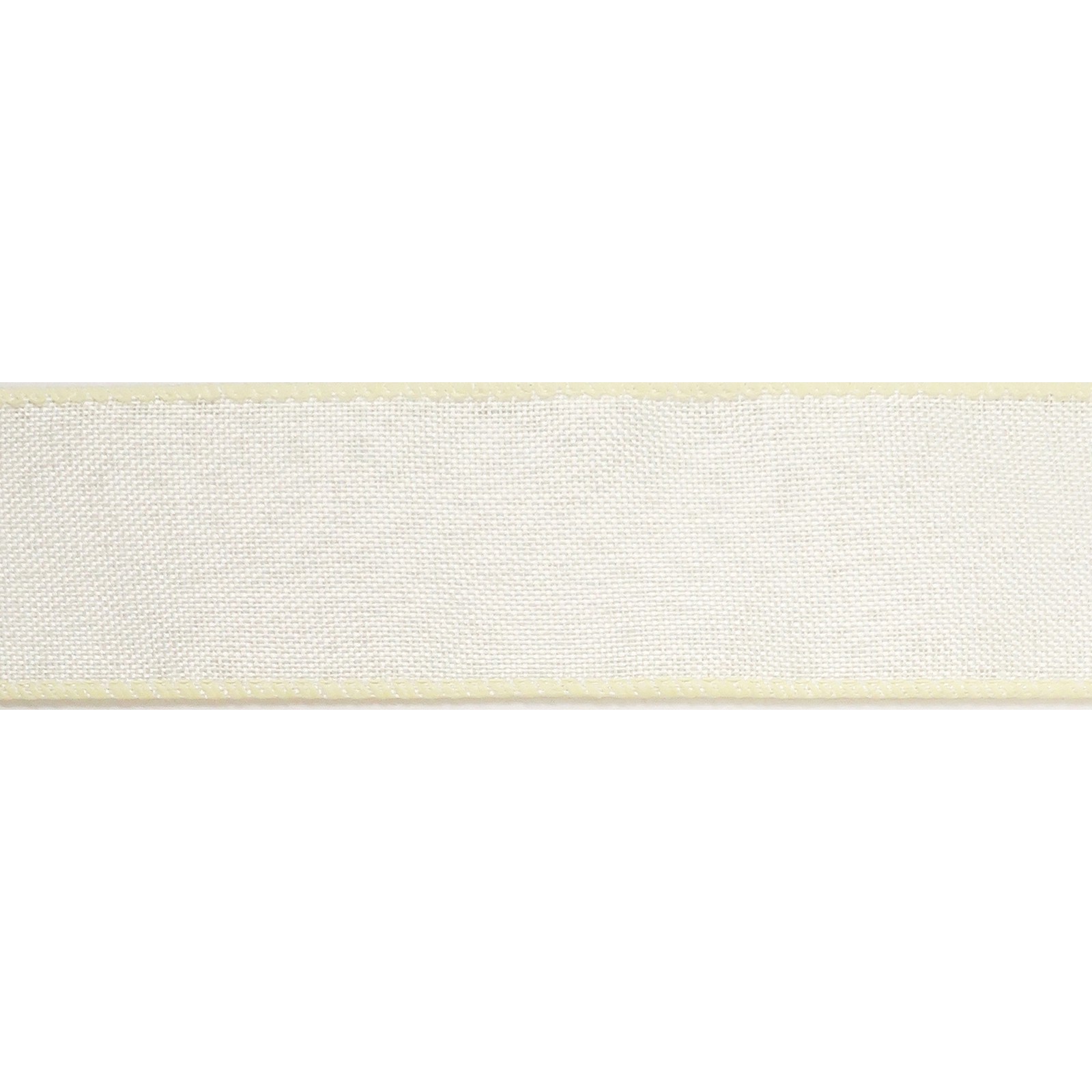 slide 2 of 4, 1.5" X 30ft. Ivory Faux Linen Wired Ribbon By Celebrate It, 1.5 in x 30 ft