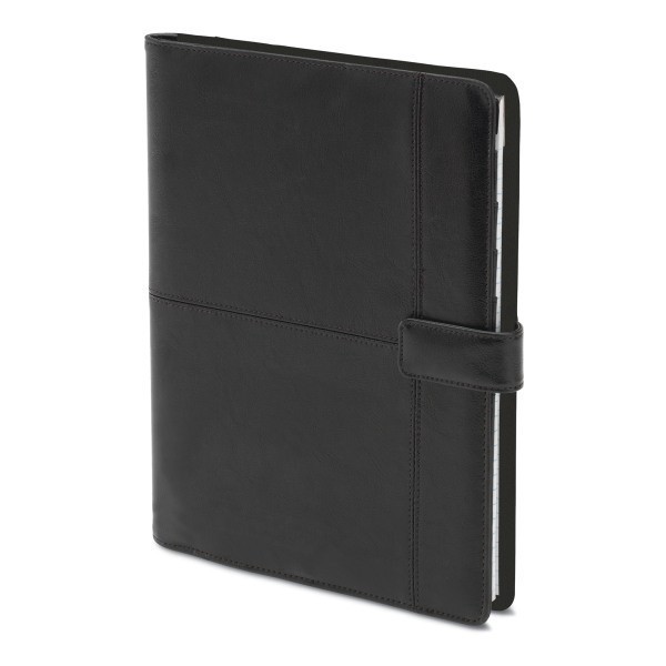 slide 3 of 3, Office Depot Brand Padfolio With Magnetic Closure And Calculator, 11 1/10""H X 10 1/2""W X 1 3/10""D, Black, 1 ct