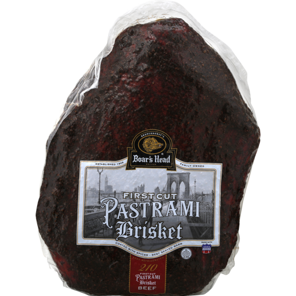 slide 1 of 1, Boar's Head Deli First Cut Pastrami Brisket (Thin Sliced), per lb