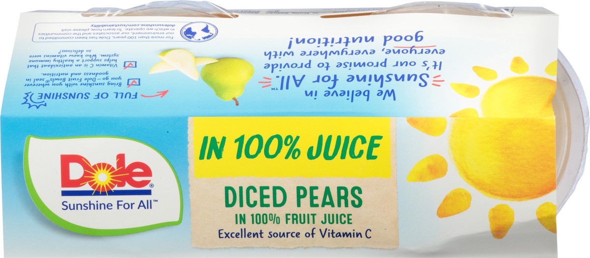 slide 10 of 10, Dole Diced Pears, 4 ct; 4 oz
