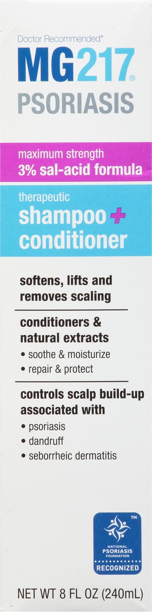 slide 1 of 9, MG217 Psoriasis Maximum Strength Sal-Acid Therapeutic Shampoo & Conditioner 8 fl oz, 8 oz