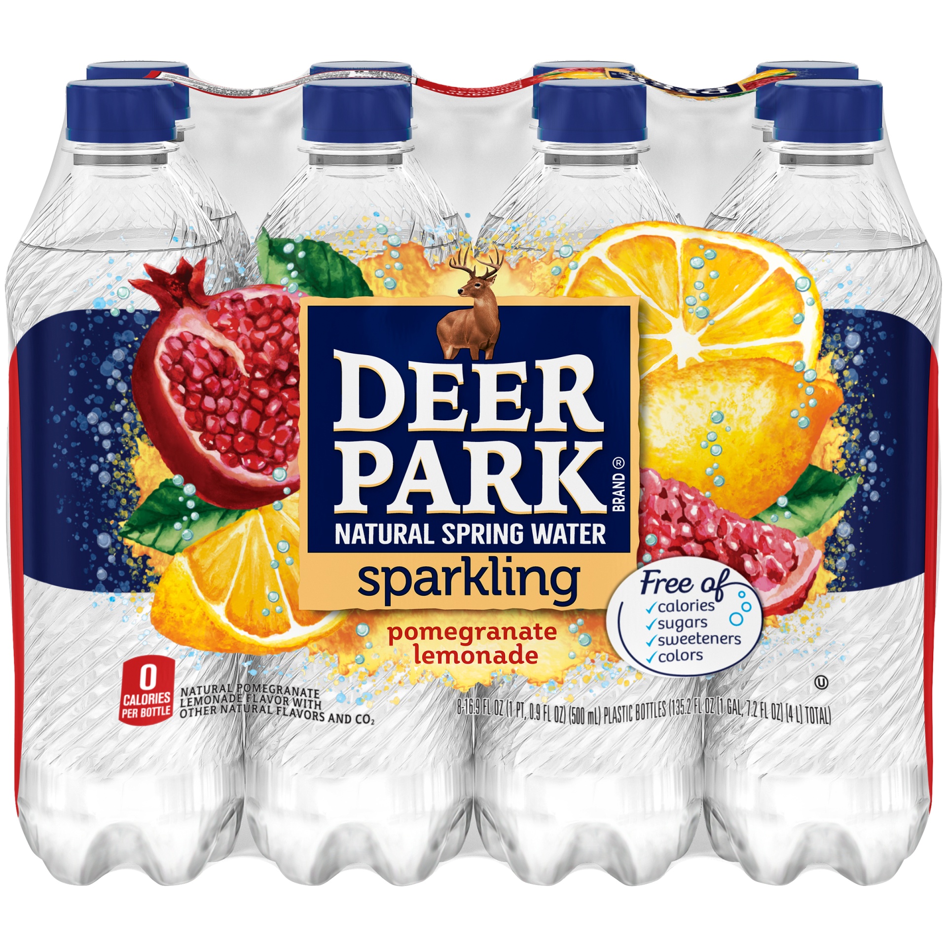 slide 4 of 6, Deer Park Pomegranate Lemonade Sparkling Water Bottles, 8 ct; 16.9 fl oz