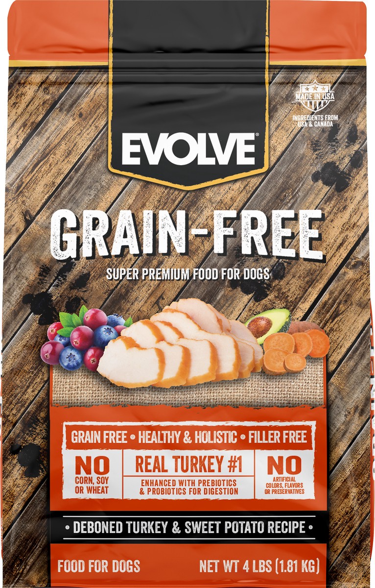 slide 2 of 2, Evolve Grain Free Deboned Turkey & Sweet Potato Recipe Dog Food 4 lb, 4 lb